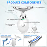 Premium 7 Color Face Massager Beauty Machine, Double Chin Therapy Facial Lifting Massager